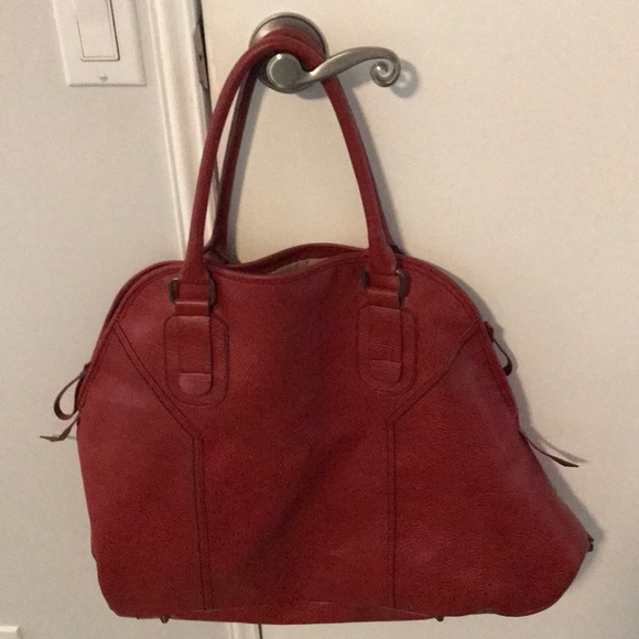 Big Buddha All Leather Dark Red XL Tote Bag - Picture 1 of 4